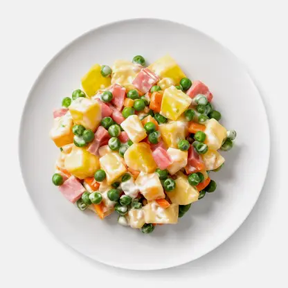 Салат с копченым мясом в майонезе 150г
