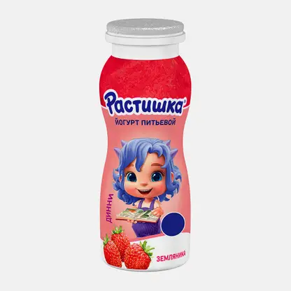 Йогурт питьевой Растишка Земляника 1.6% 90г