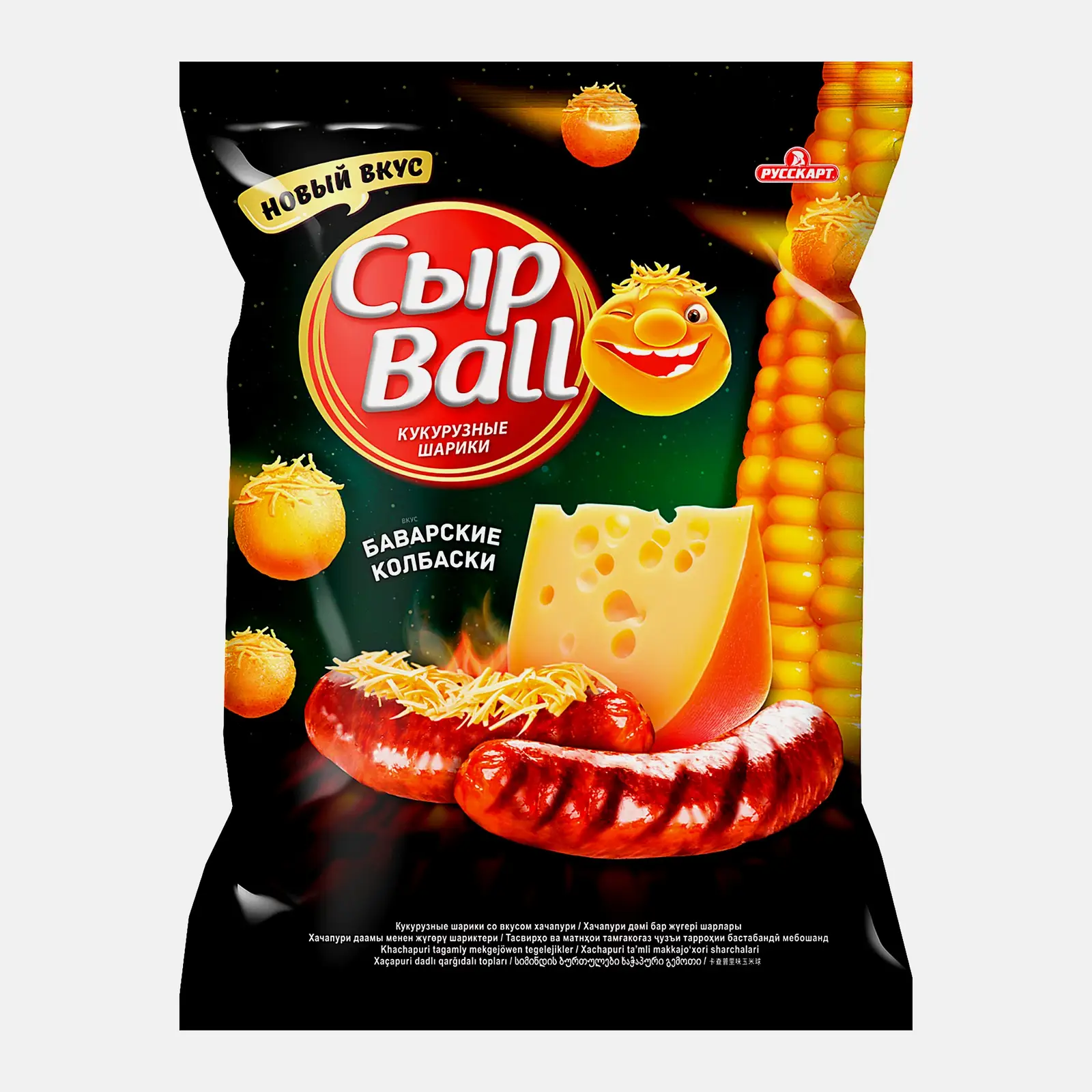 Изображение товара Кукурузные шарики СырBall Баварские колбаски 140г