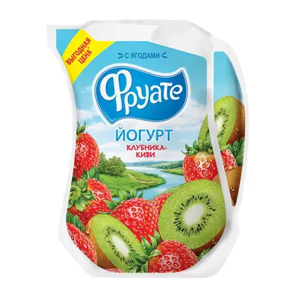 Изображение товара Питьевой йогурт Фруате Клубника киви 950 мл 1.5% жира