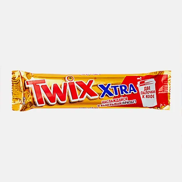 Шоколадный батончик с карамелью Twix Xtra 82г
