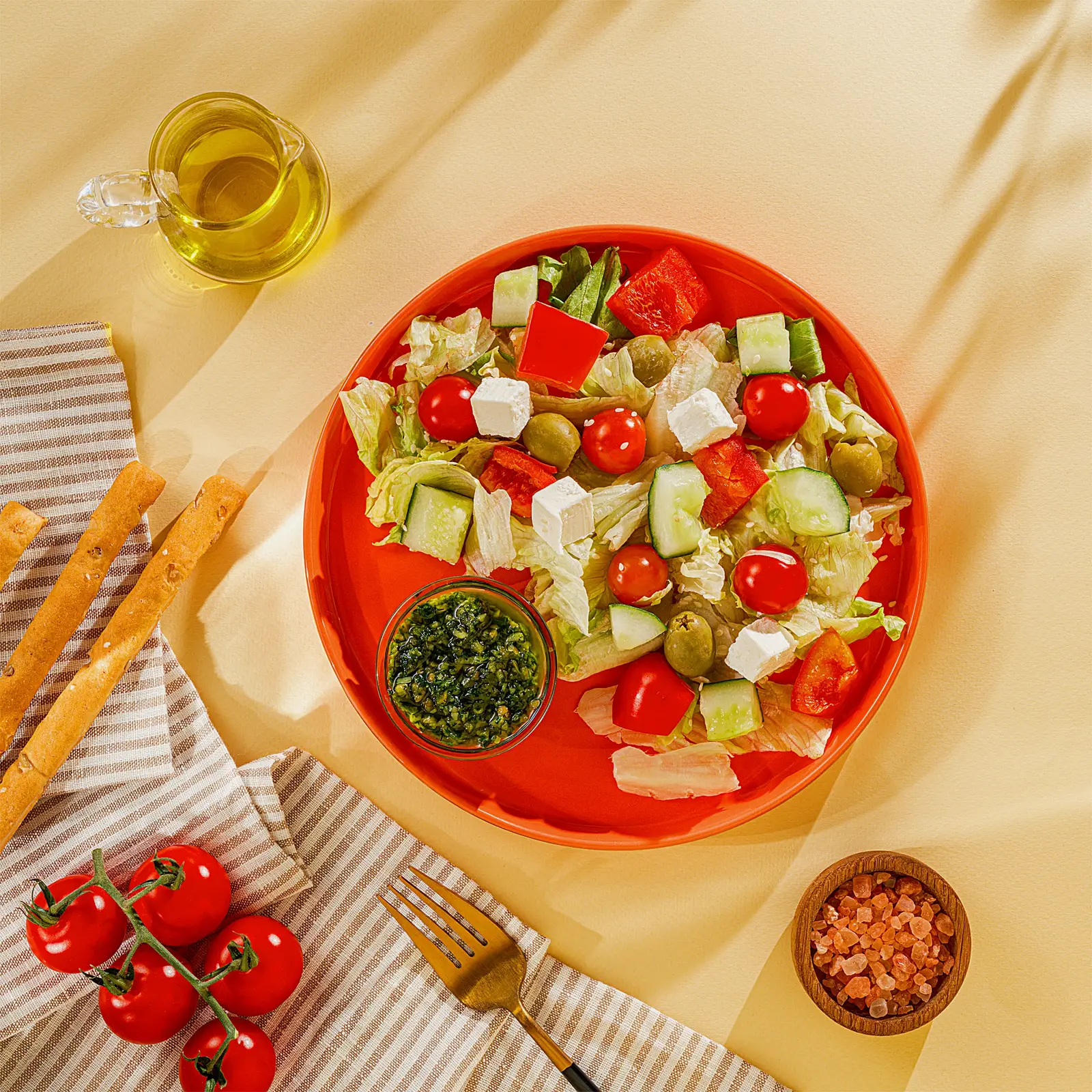 Изображение товара Греческий салат М Кухня 190г свежий полезный быстрое питание