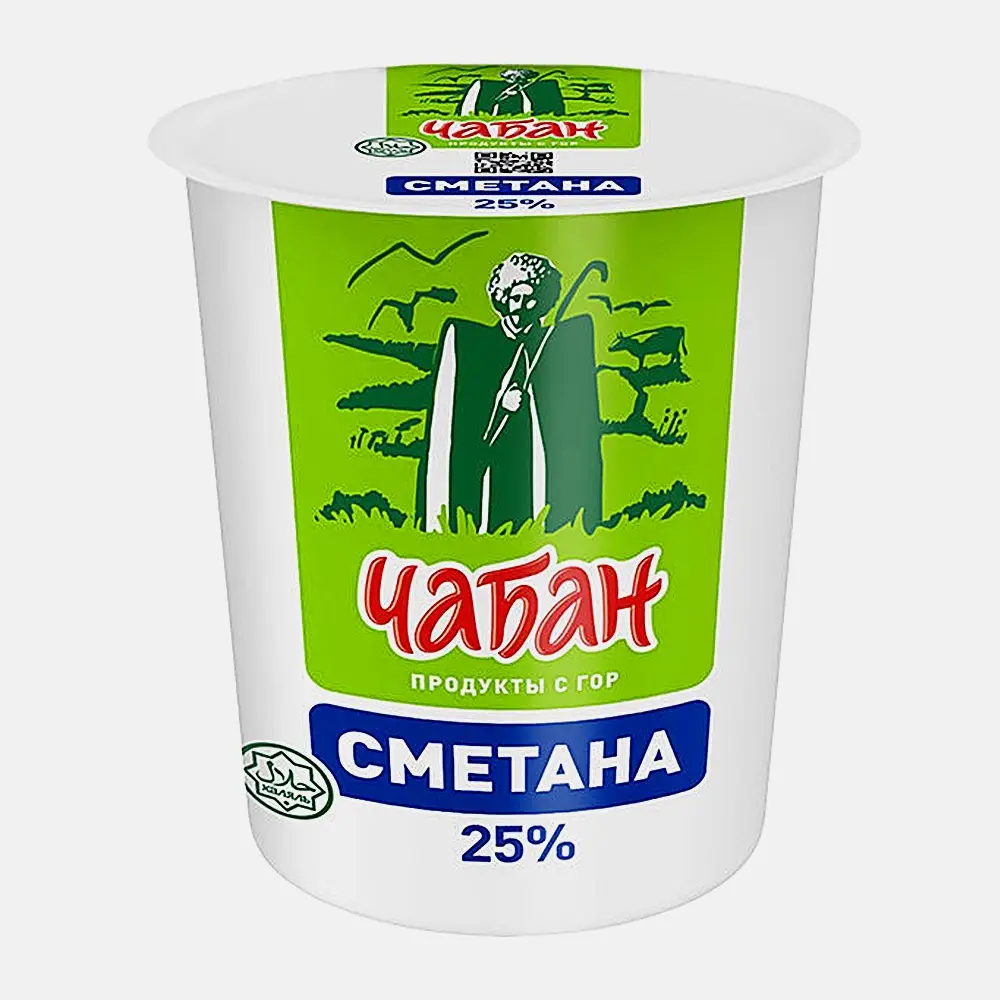 Сметана 25% Халяль Чабан 300г
