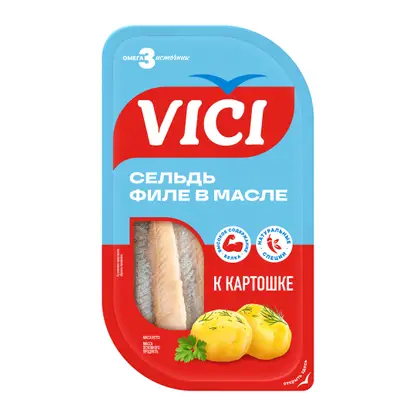 Изображение товара Сельдь Vici Филе к картошке в масле 240г