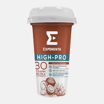 Кисломолочный напиток Exponenta High-Pro обезжиренный кокос миндаль 250г