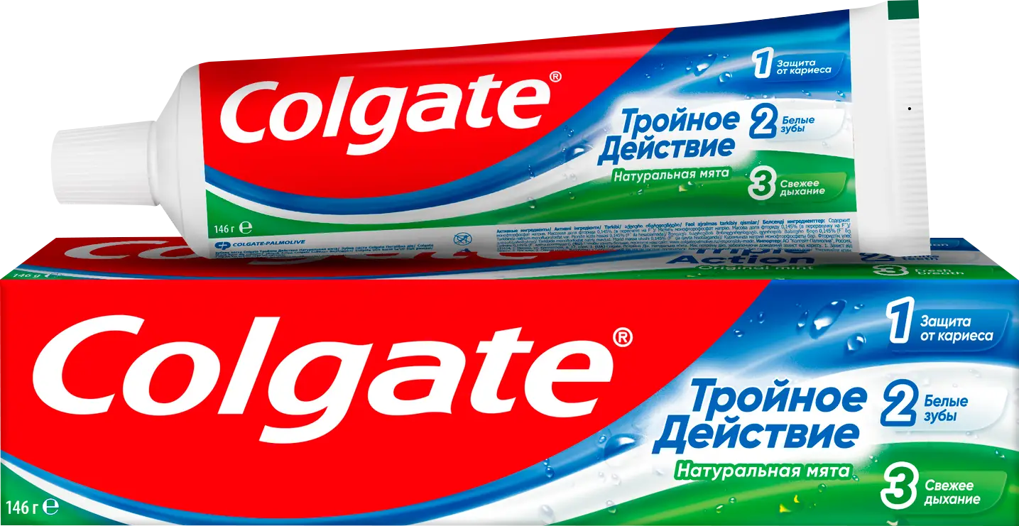 Зубная паста Colgate Тройное действие 100мл — в каталоге на сайте сети  Магнит | Краснодар