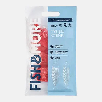 Стейк из тунца свежемороженый без кожи без костей Fish&More 500г