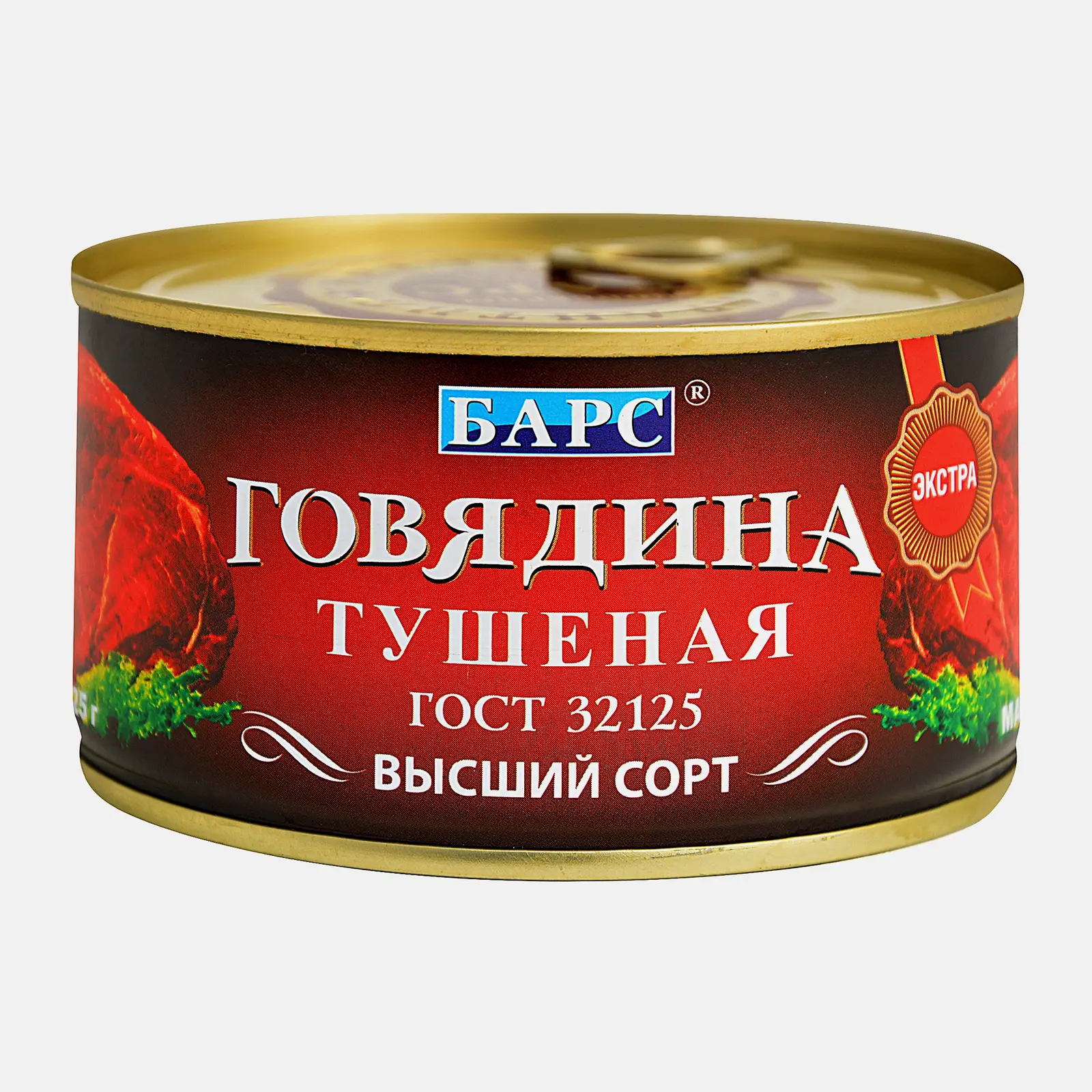 Изображение товара Говядина Барс тушеная высший сорт 325г натуральный вкус и качество