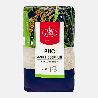 Рис Агро-альянс длиннозерный 900г