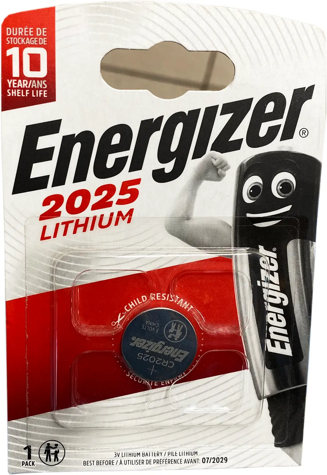 Батарейка Energizer литиевая CR2025