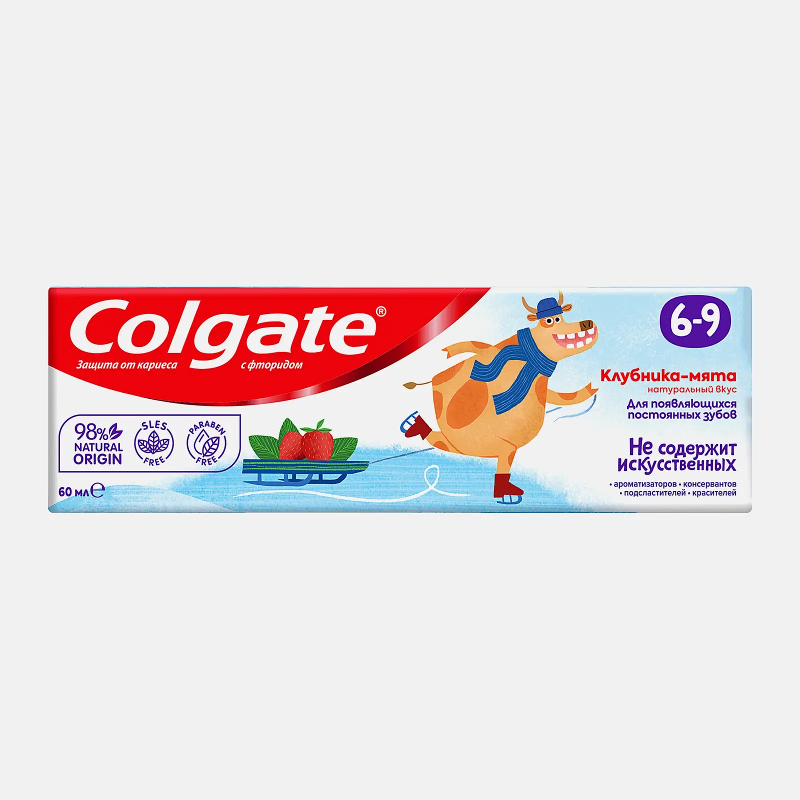 Зубная паста Colgate 6-9 Клубника-мята детская с фторидом 60мл