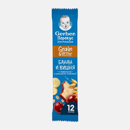 Батончик фруктовый Банан-вишня Gerber 25г