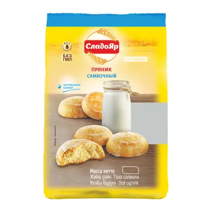 Изображение товара Пряники сливочные Сладояр 350 г мягкие ароматные с глазурью