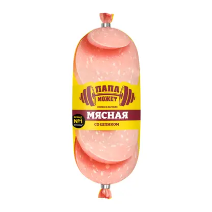 Изображение товара Колбаса Мясная со шпиком вареная Папа Может 400г