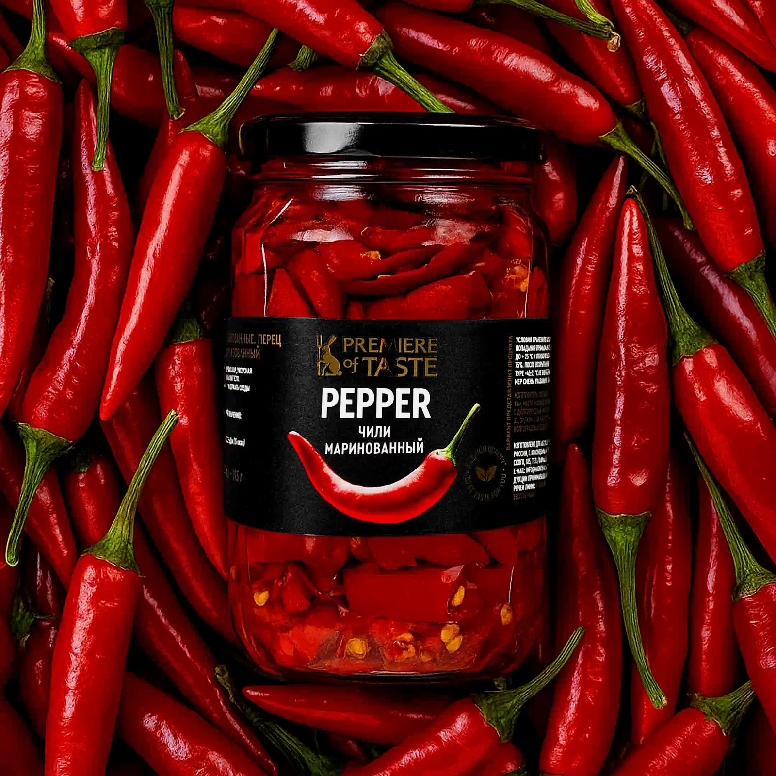 Изображение товара Маринованный перец чили Premiere of Taste 350г - острый вкус и удобство