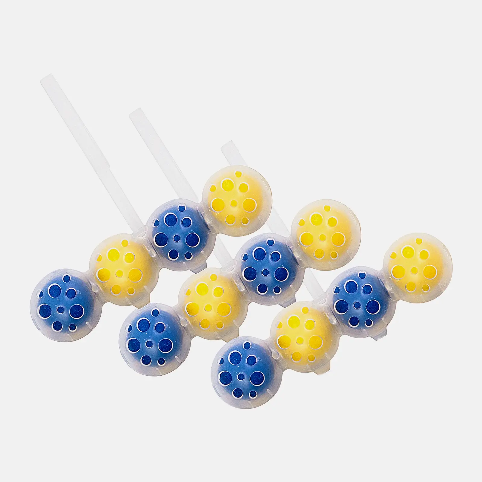 Туалетный блок Бреф Сила-Актив Лимонная свежесть шарики для унитаза 2шт*50г