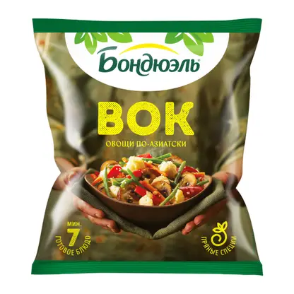 Изображение товара Смесь овощная Bonduelle для жарки Вок по-азиатски быстрозамороженная 400г