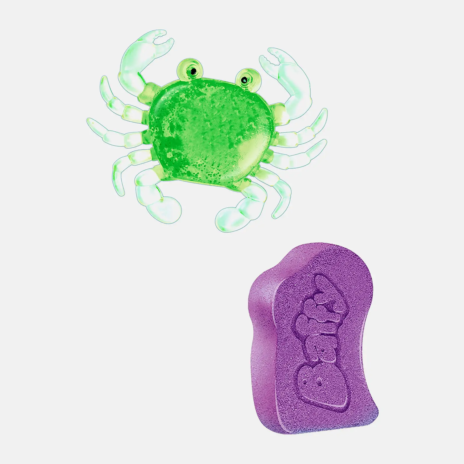 Подарочный набор для игры и купания Весёлый крабик Baffy Игрушка + Бомбочка 75г в ассортименте