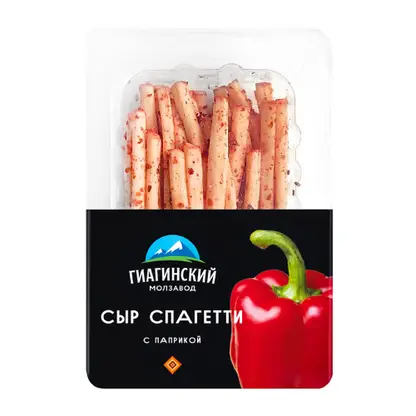 Изображение товара Сыр Гиагинский Молзавод Спагетти с паприкой 40% 100г