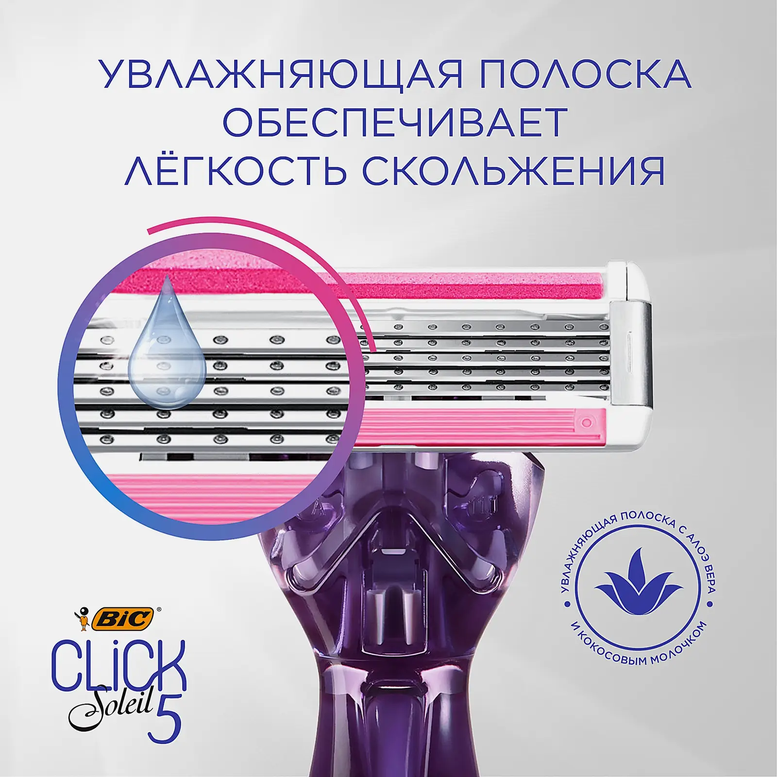 Сменные кассеты для бритья Bic Click 5 Soleil Sensitive 4шт - фото 3