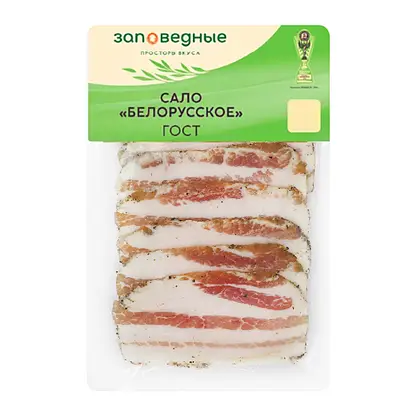 Изображение товара Сало Заповедные продукты Белорусское нарезка 100г