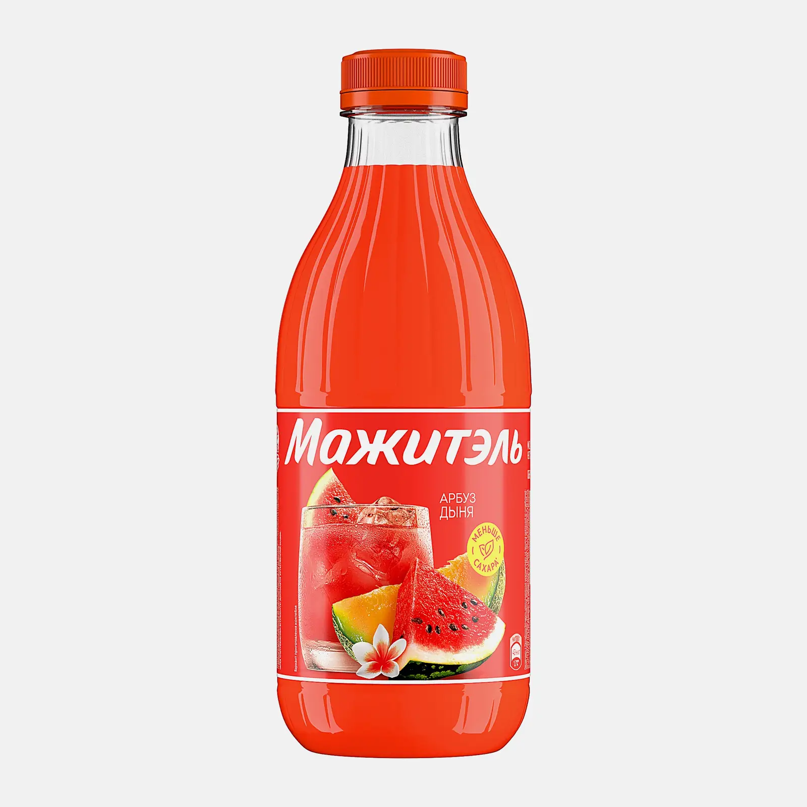 Напиток сывороточный коктейль Мажитэль с соком Арбуз-Дыня 950г Напиток сывороточный коктейль Мажитэль с соком Арбуз-Дыня 950г