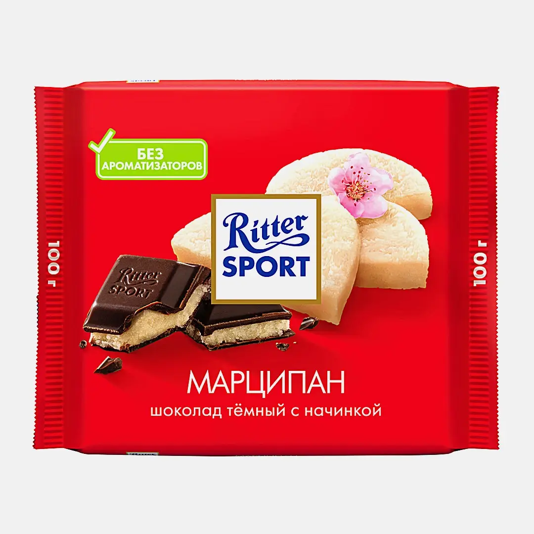 Шоколад Темный Марципан Ritter Sport 50% 100г