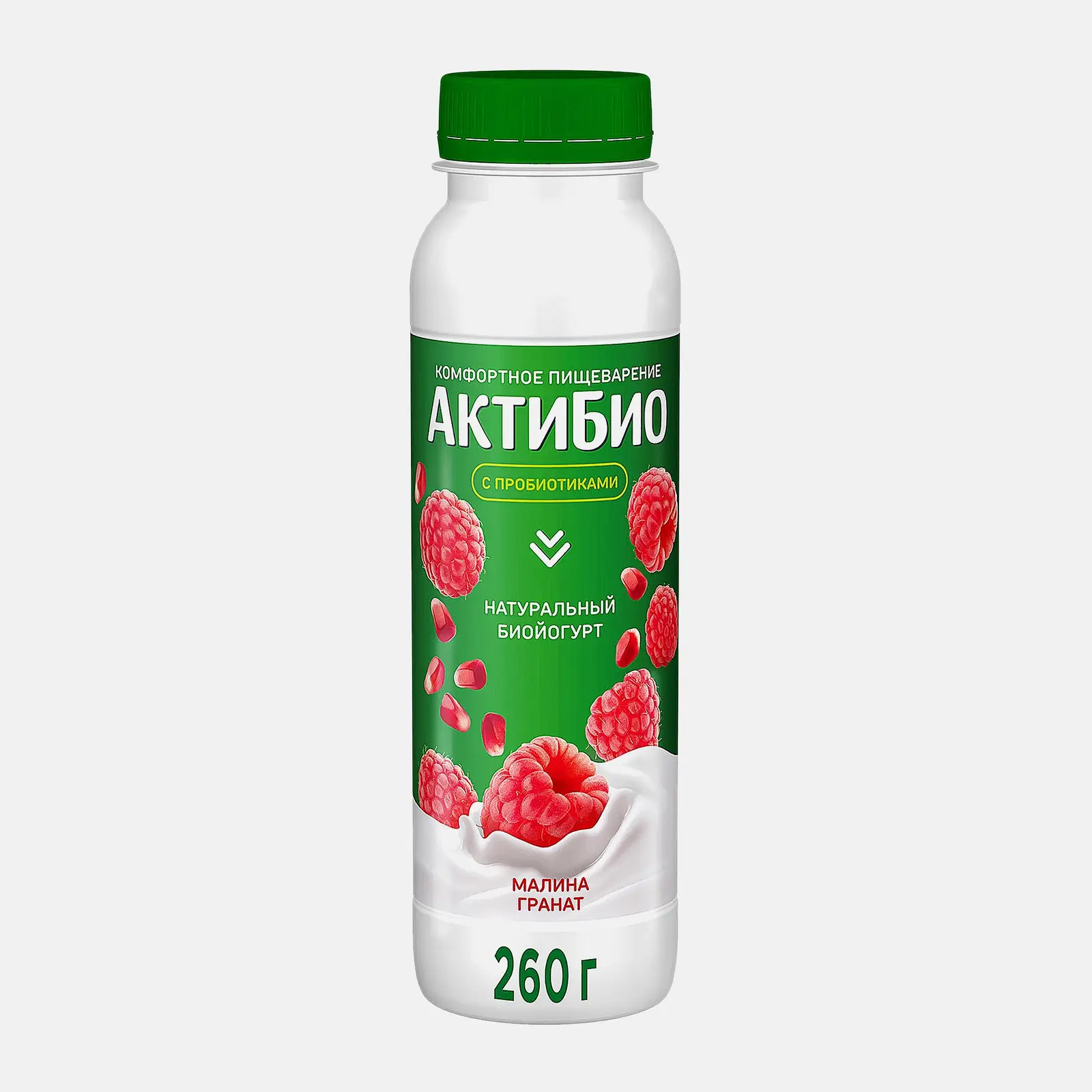 Биойогурт Актибио питьевой малина гранат 1.5% 260г Биойогурт Актибио питьевой малина гранат 1.5% 260г