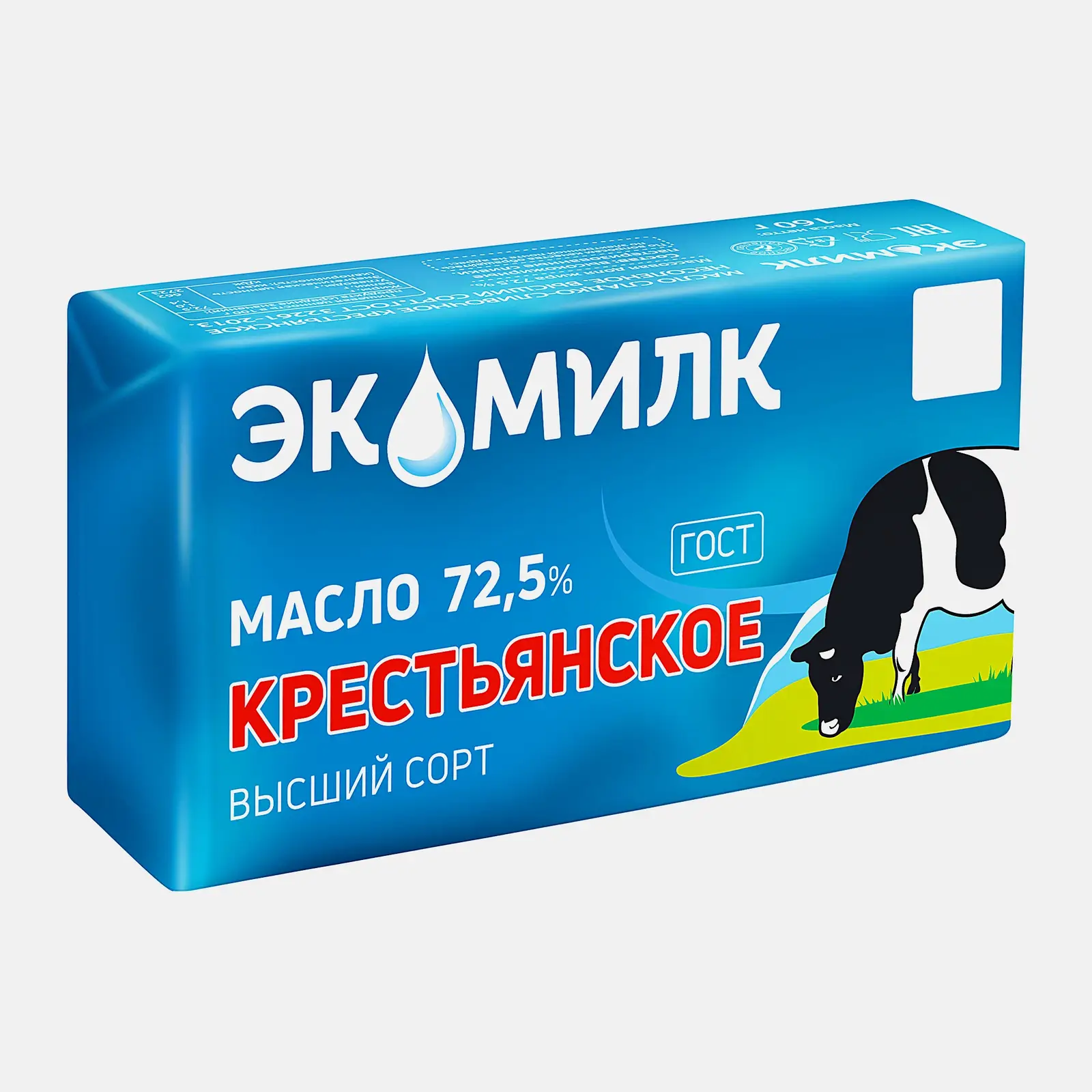 Сливочное масло Крестьянское Экомилк 72.5% 160г