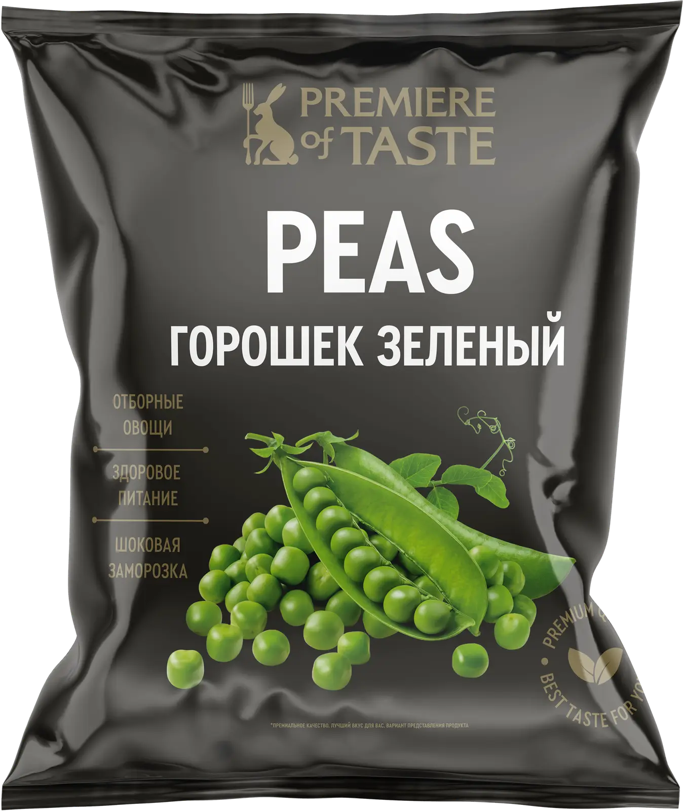 Горошек зеленый Premiere of taste быстрозамороженный 400г - Магнит-Продукты