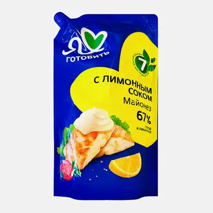 Майонез Я люблю готовить с лимонным соком 67% 374г