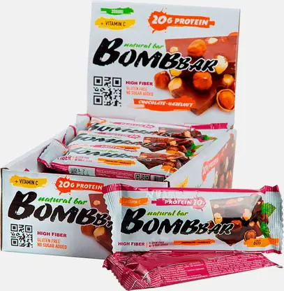 Протеиновый батончик Bombbar Шоколад и фундук 60г