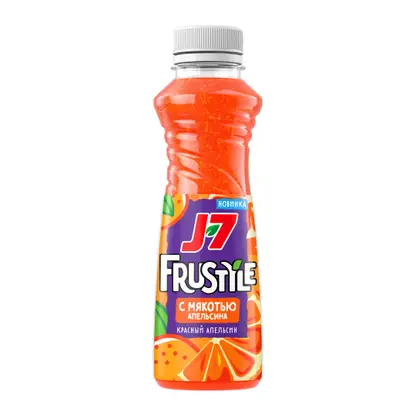 Изображение товара Напиток сокосодержащий Красный апельсин с мякотью J7 Frustyle 385мл