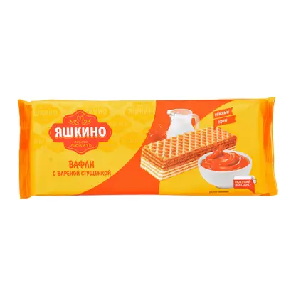 Изображение товара Вафли Яшкино с вареной сгущенкой 300г
