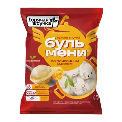 Изображение товара Пельмени Горячая штучка Бульмени со сливочным маслом 400г