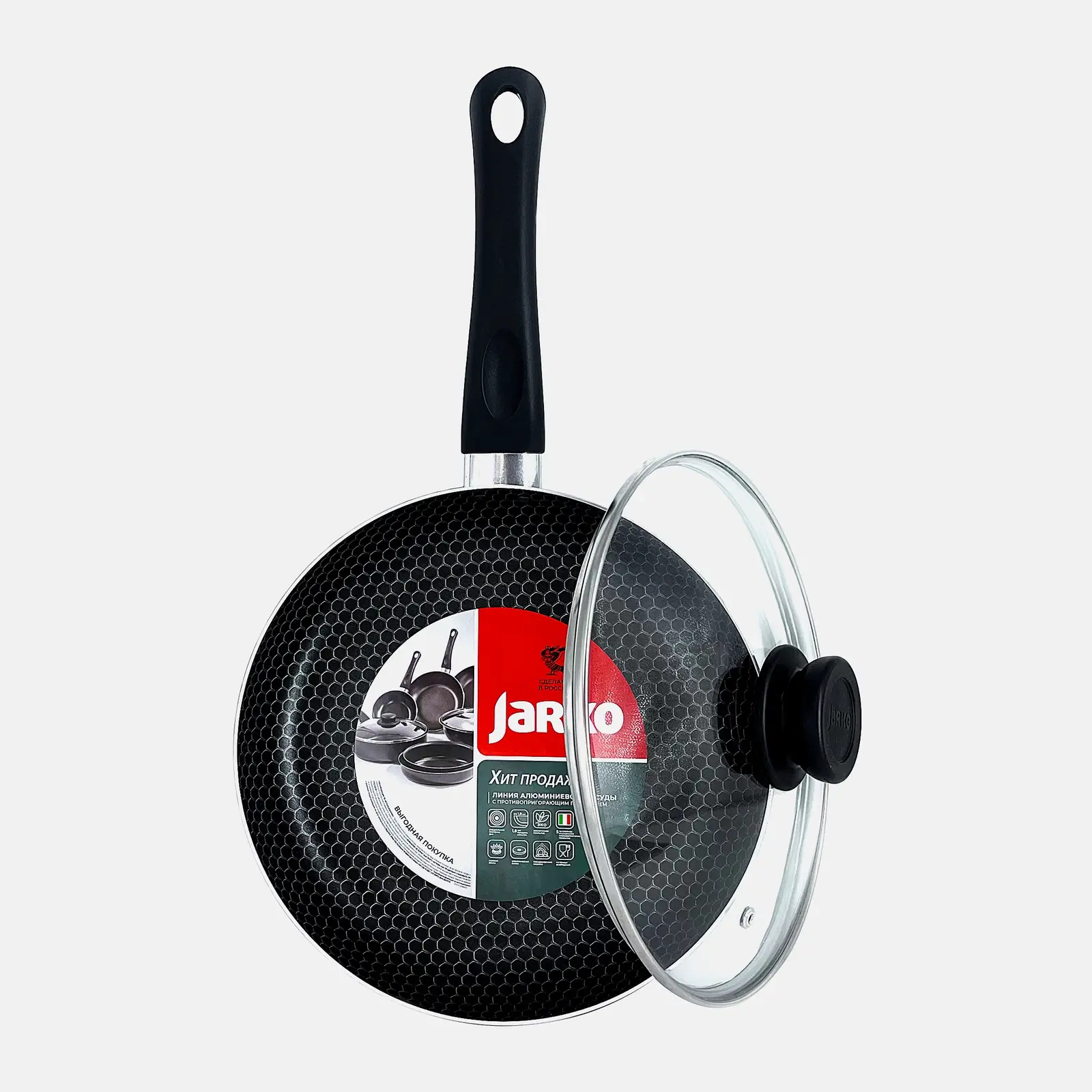 Сковорода Jarko с крышкой D24см