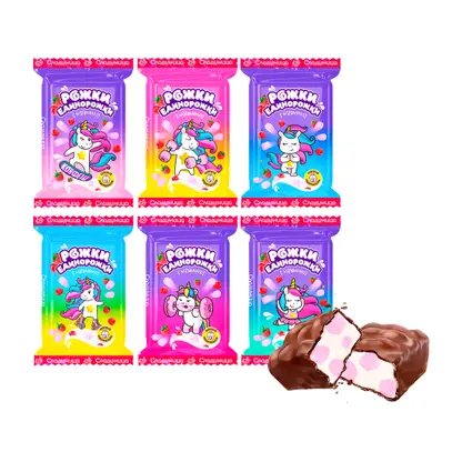 Изображение товара Конфеты Сладуница Рожки Единорожки маршмеллоу