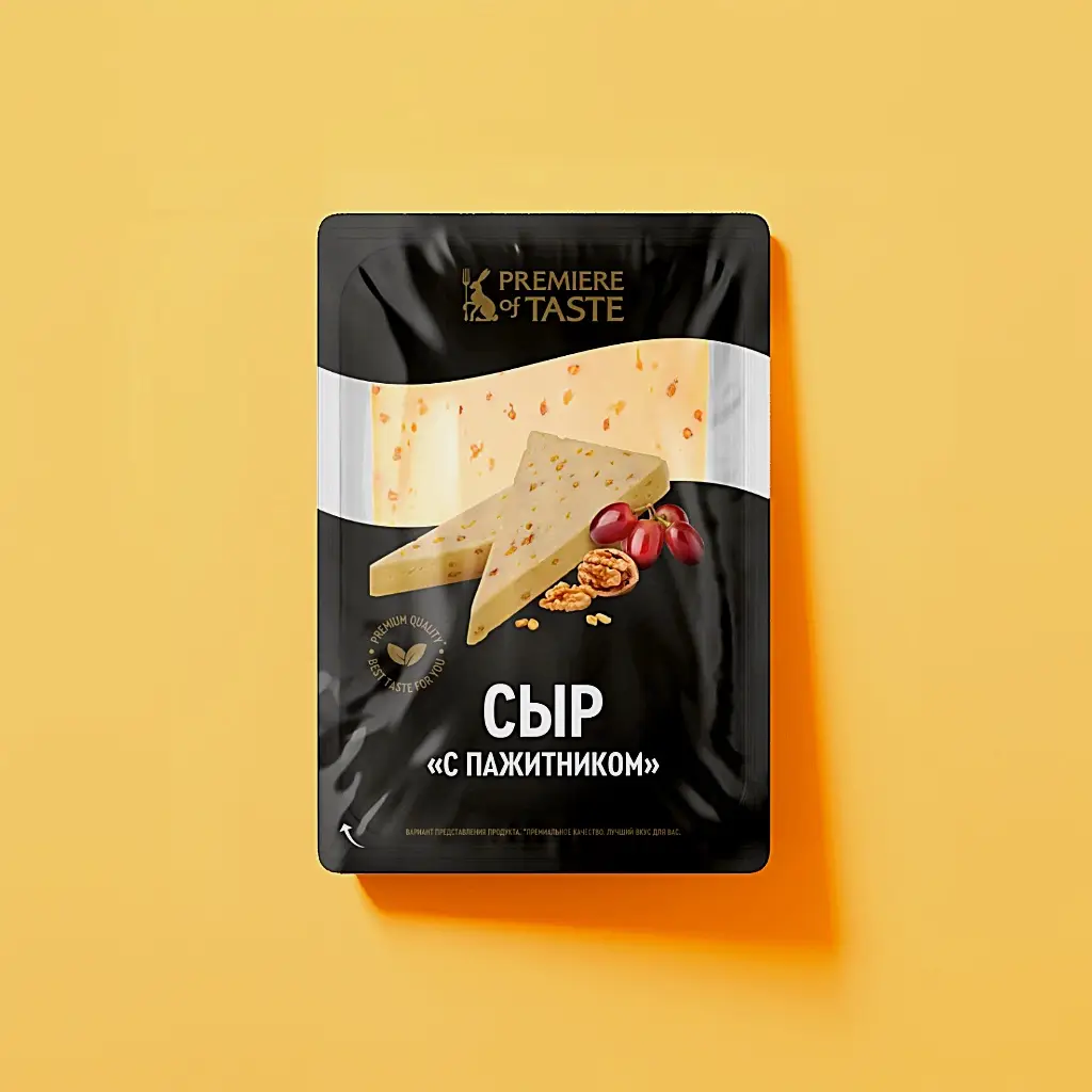 Изображение товара Сыр полутвердый с пажитником Premiere of Taste 180г натуральный ароматный