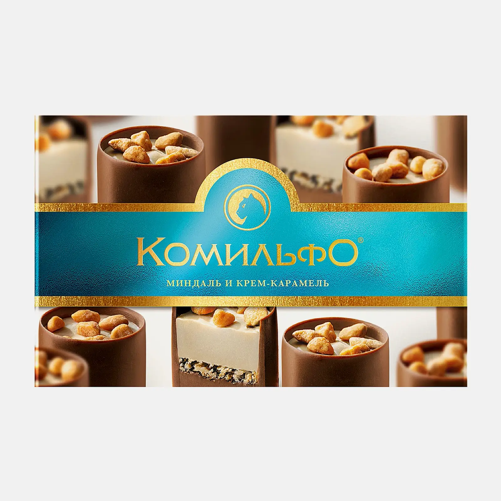 Конфеты шоколадные Миндаль и крем-карамель Комильфо 116г