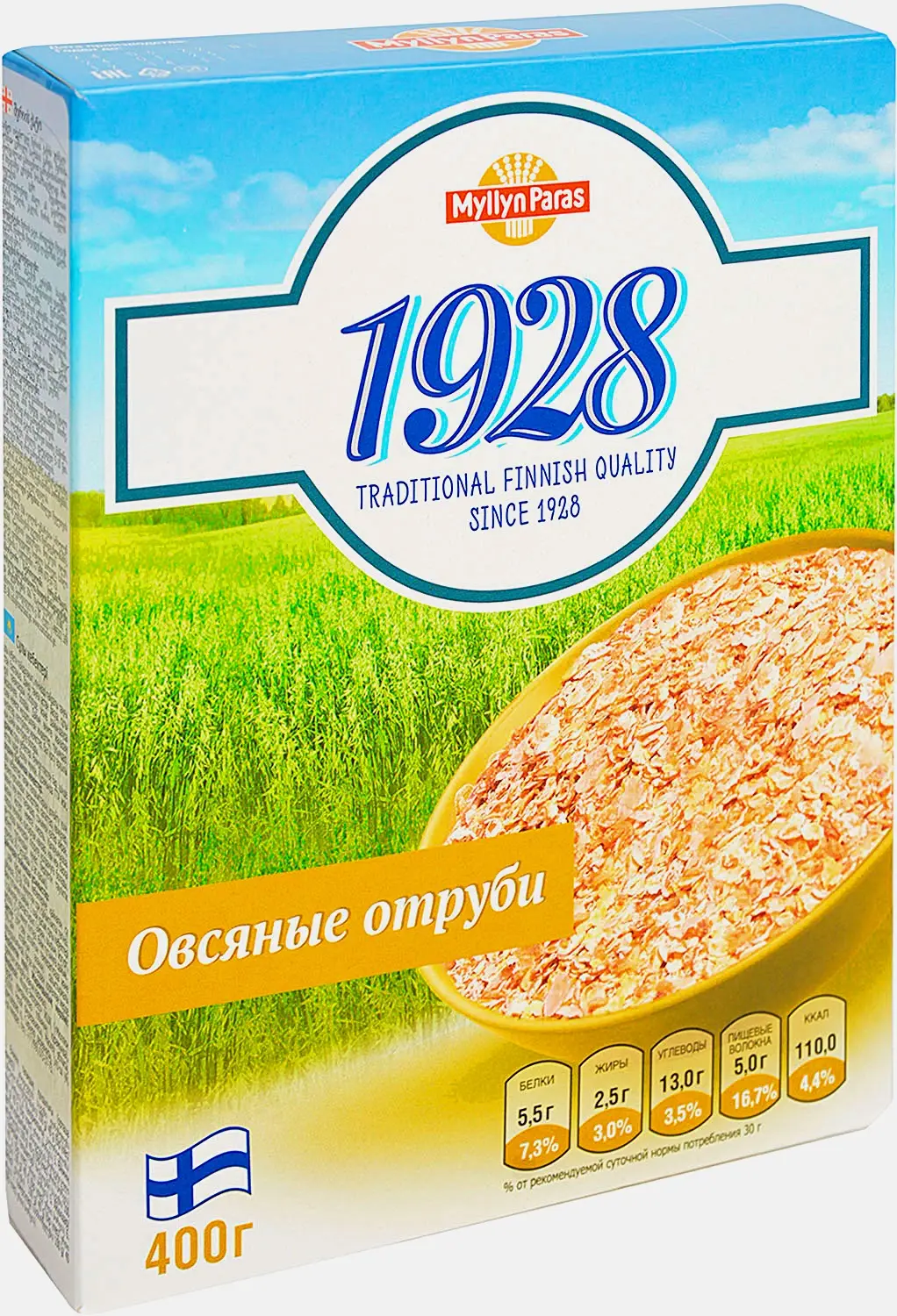 Отруби 1928 овсяные рассыпчатые Myllyn Paras 400г