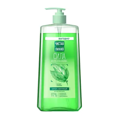 Изображение товара Укрепляющий шампунь для всех типов волос Чистая Линия 1л натуральный уход