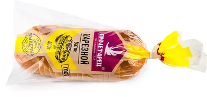 Изображение товара Батон Нарезной ХК Пролетарец 400г - свежий и вкусный хлеб