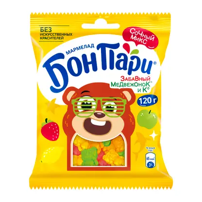 Изображение товара Мармелад жевательный Забавный медвежонок Бон Пари 75г