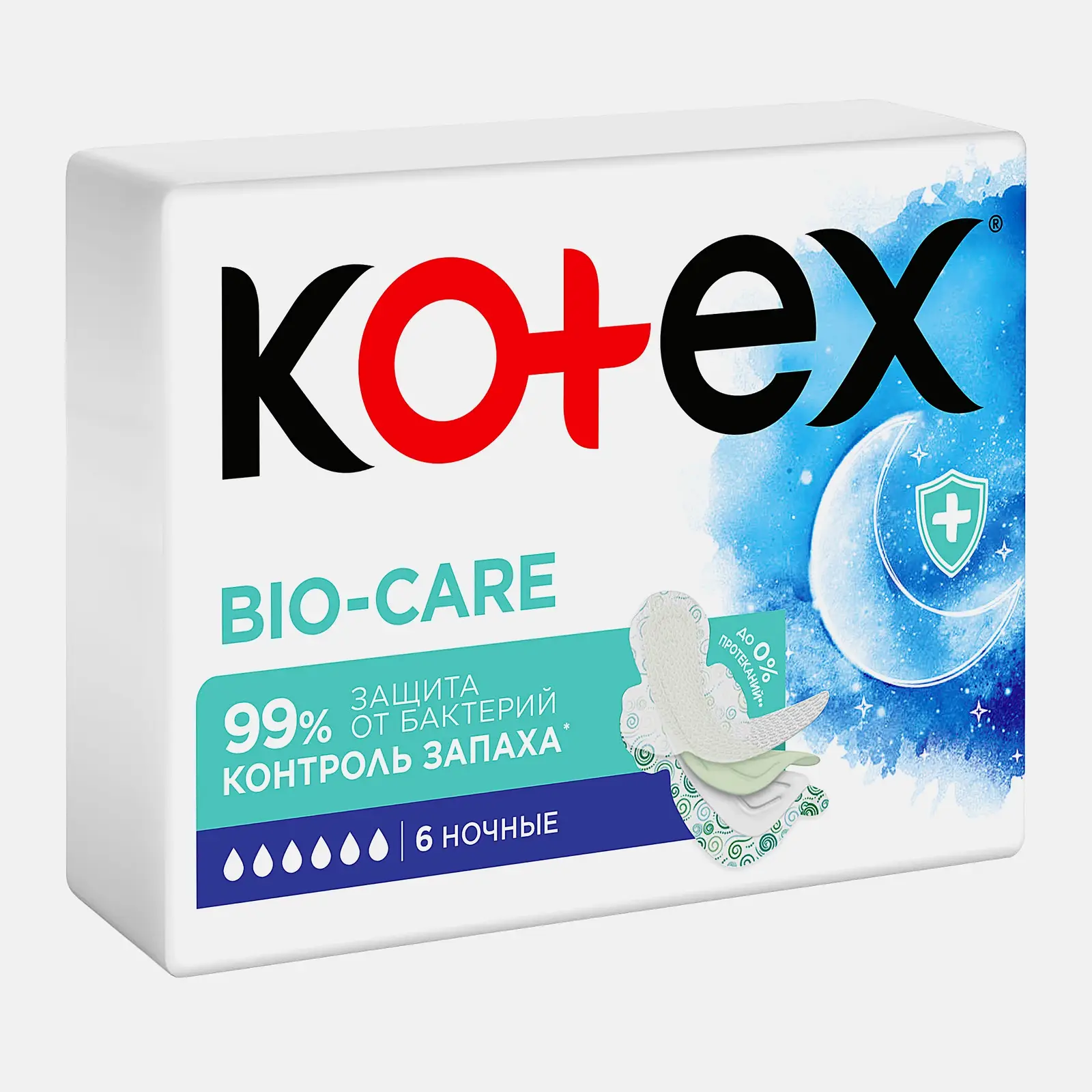 Гигиенические прокладки ночные Kotex Bio-Care 6шт
