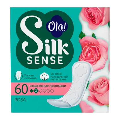 Изображение товара Прокладки ежедневные Ola! SilkSense Daily Бархатная роза 60шт