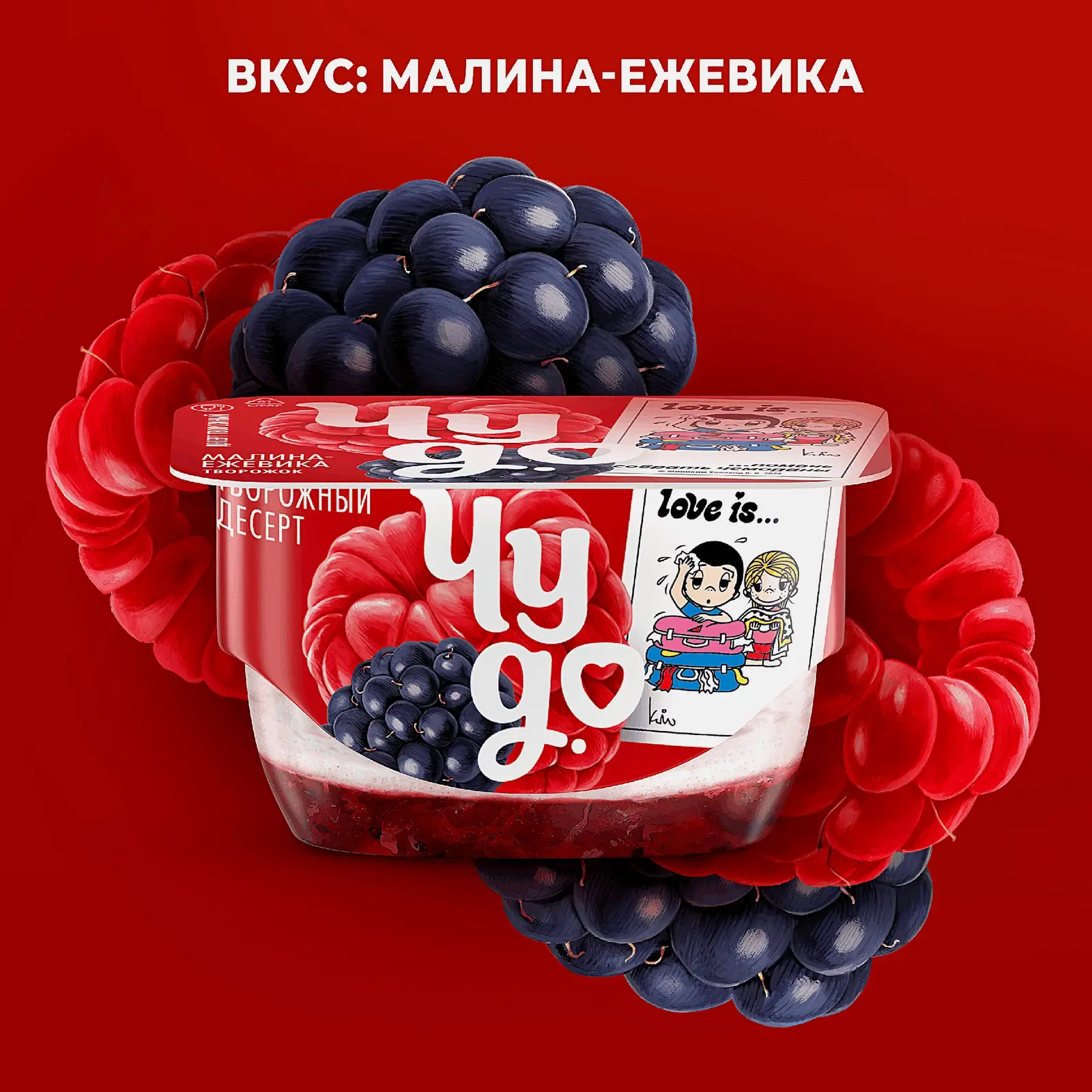 Творожок двухслойный Чудо Ежевика-малина 4.2% 100г - фото 2