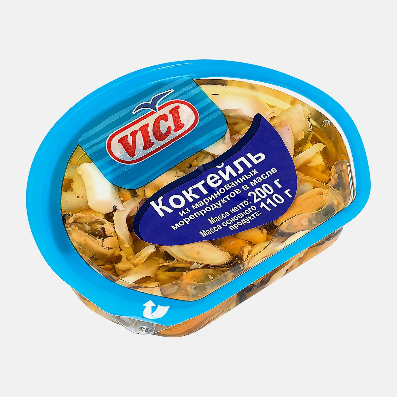 Коктейль Vici Любо есть из морепродуктов в масле 200г - фото 2