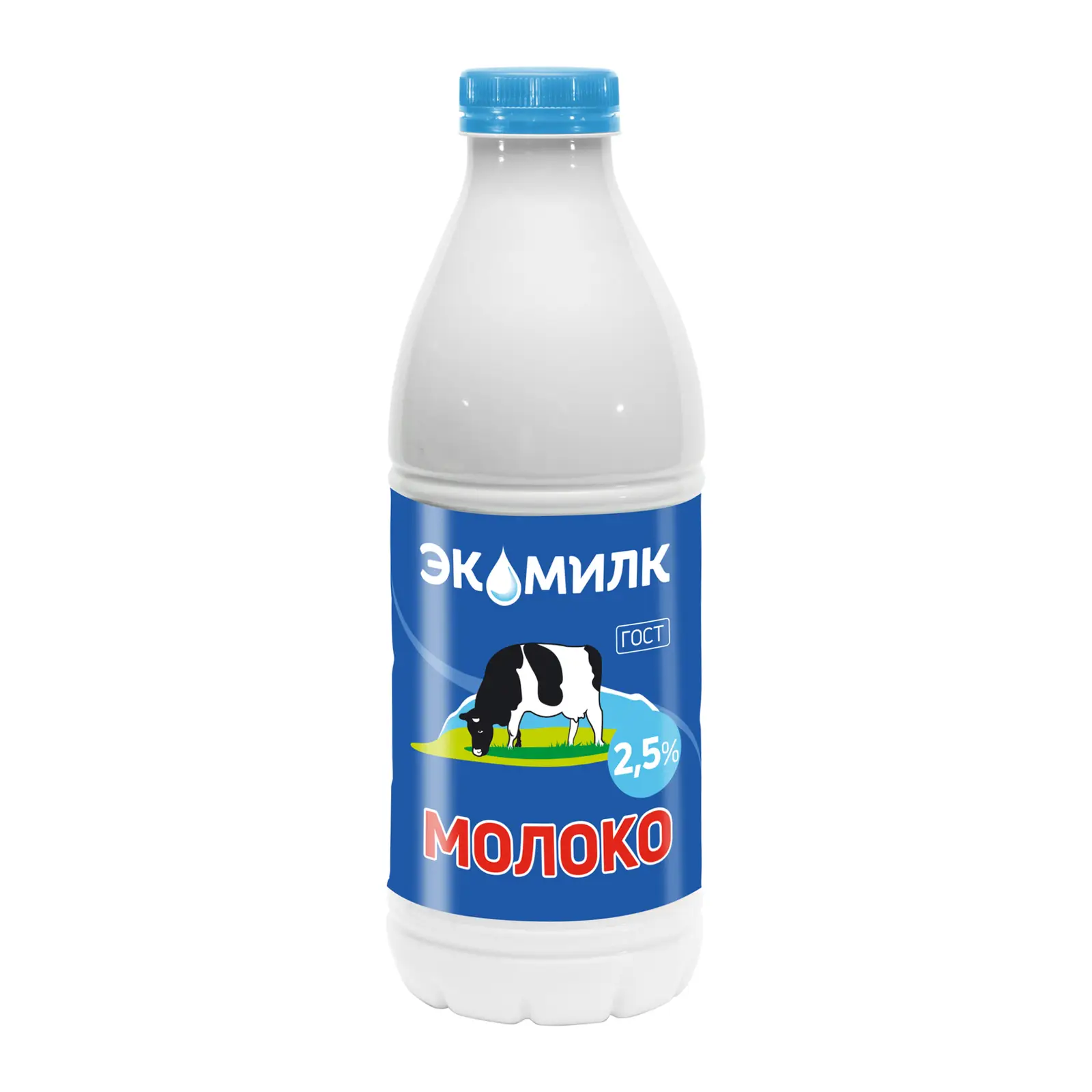 Изображение товара Молоко Экомилк пастеризованное 2. 5% 900 мл - свежее и натуральное для здоровья