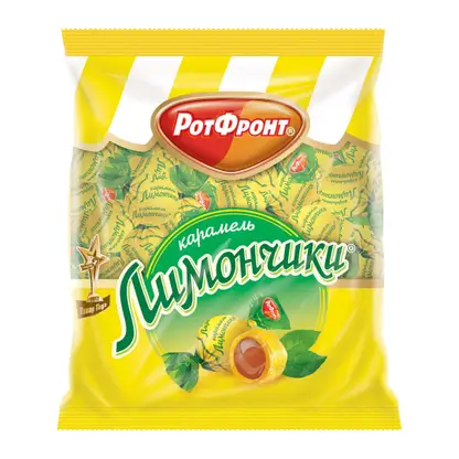 Изображение товара Карамель Рот Фронт Лимончики 250г цитрусовый десерт конфеты Изображение товара Карамель Рот Фронт Лимончики 250г цитрусовый десерт конфеты