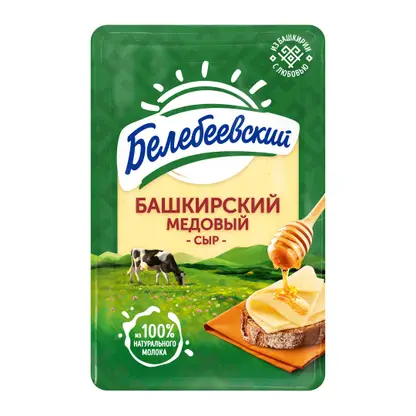 Изображение товара Сыр Белебеевский Башкирский медовый нарезка 50% 120г